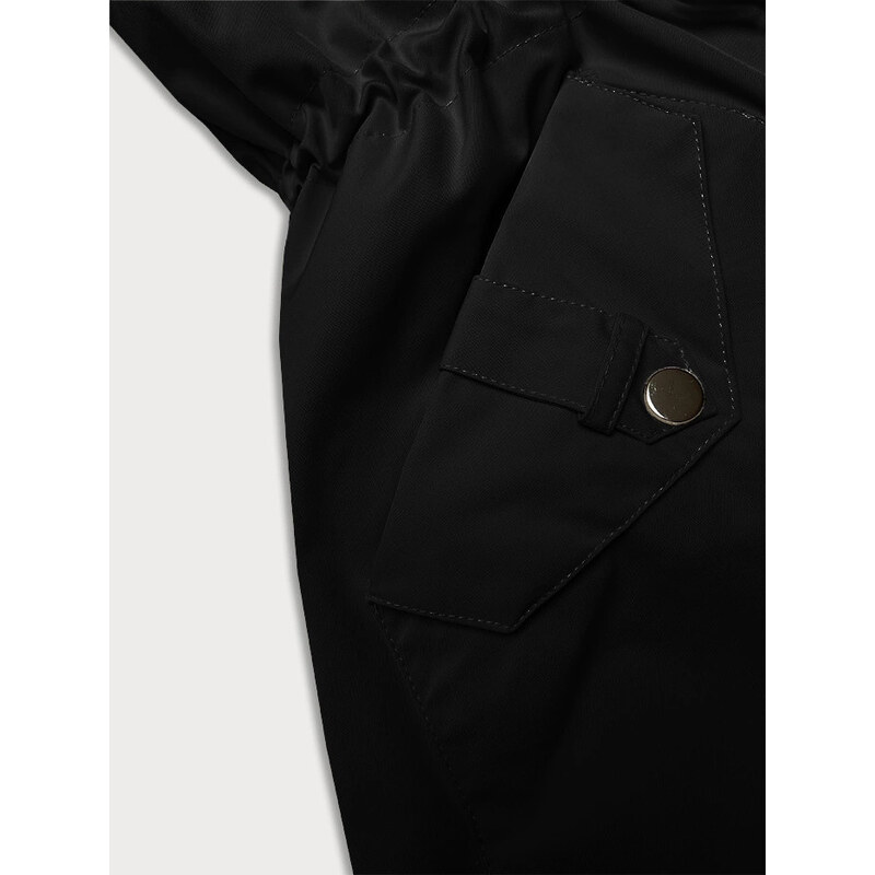 Černá dámská bunda parka s rukávy model 21248840 - WAY MODE
