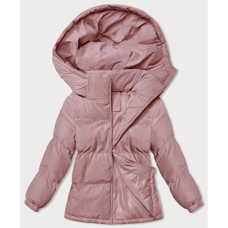 J.STYLE Dámská zimní bunda s kapucí špinavě růžová (5M3169-46) 110812759