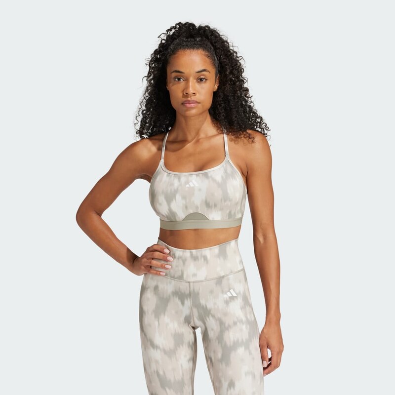 Adidas Aeroreact Training Essentials Light-Support Allover Print Bra 103365754