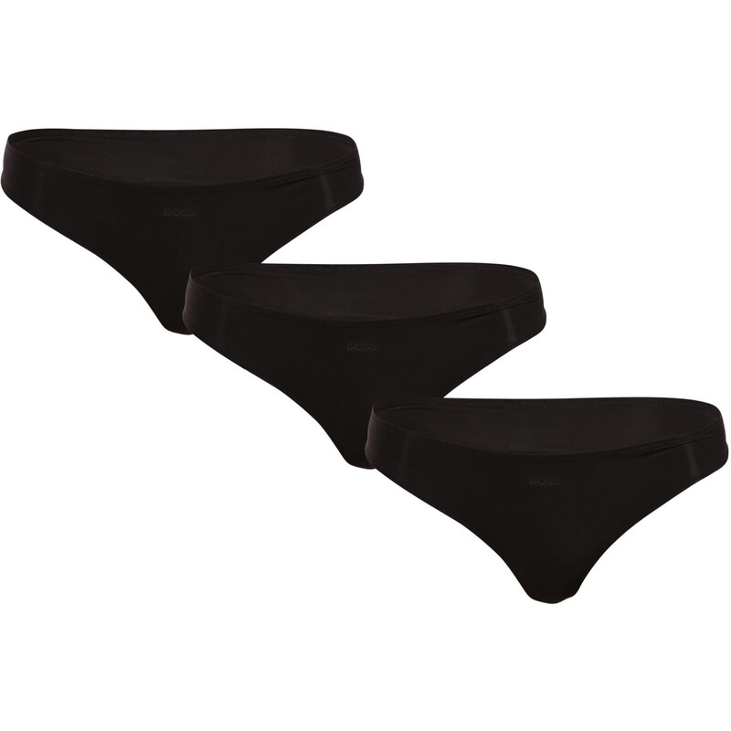 3PACK dámská tanga BOSS černá (50520431 001) 97913553
