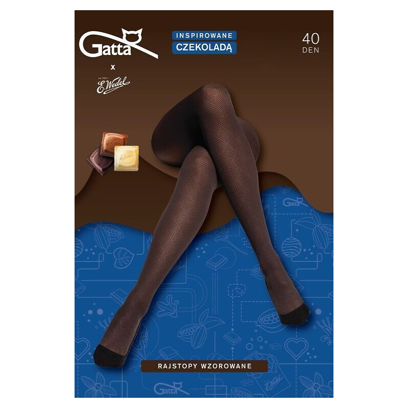 Punčocháče Gatta Wedel wz.02 40 den 5-XL