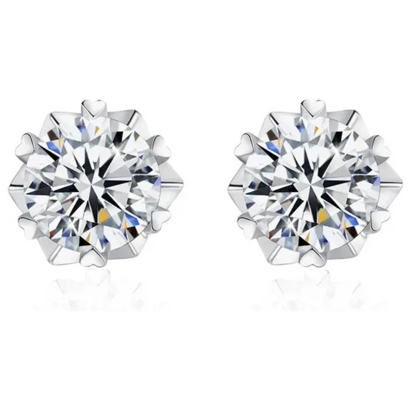 Olivie Stříbrné náušnice MOISSANITE 9313