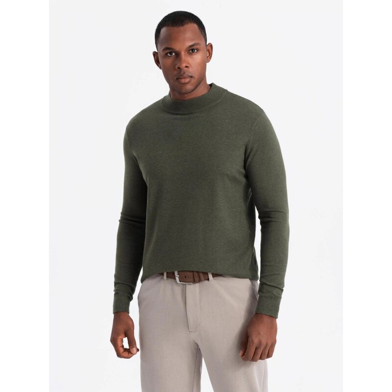 Ombre Clothing Trendy olivový polorolák V5 SWTN-0125