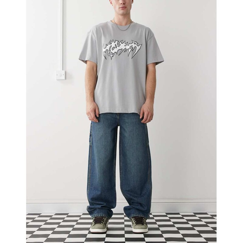 COLLUSION X011 carpenter jeans in dark wash blue - MBLUE