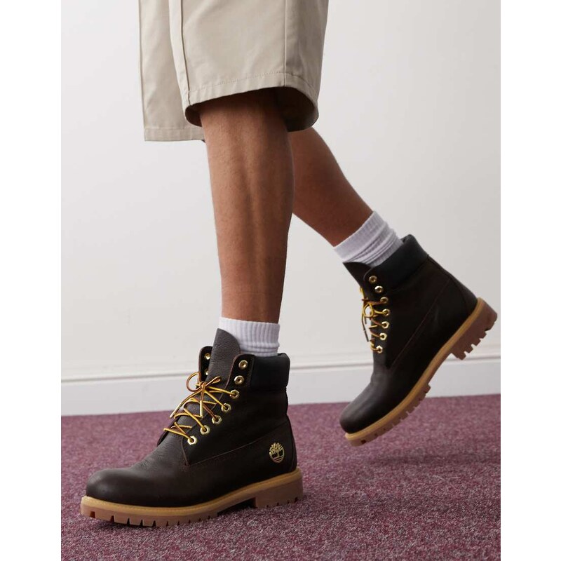 Timberland 6 inch boots in dark brown espresso leather