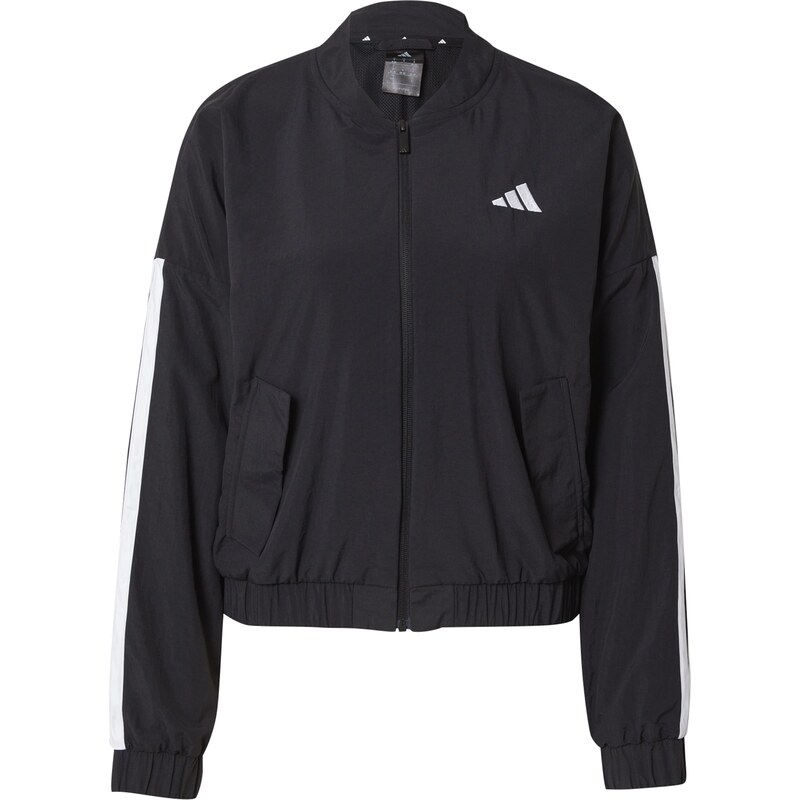 ADIDAS SPORTSWEAR Sportovní bunda Essentials černá / bílá