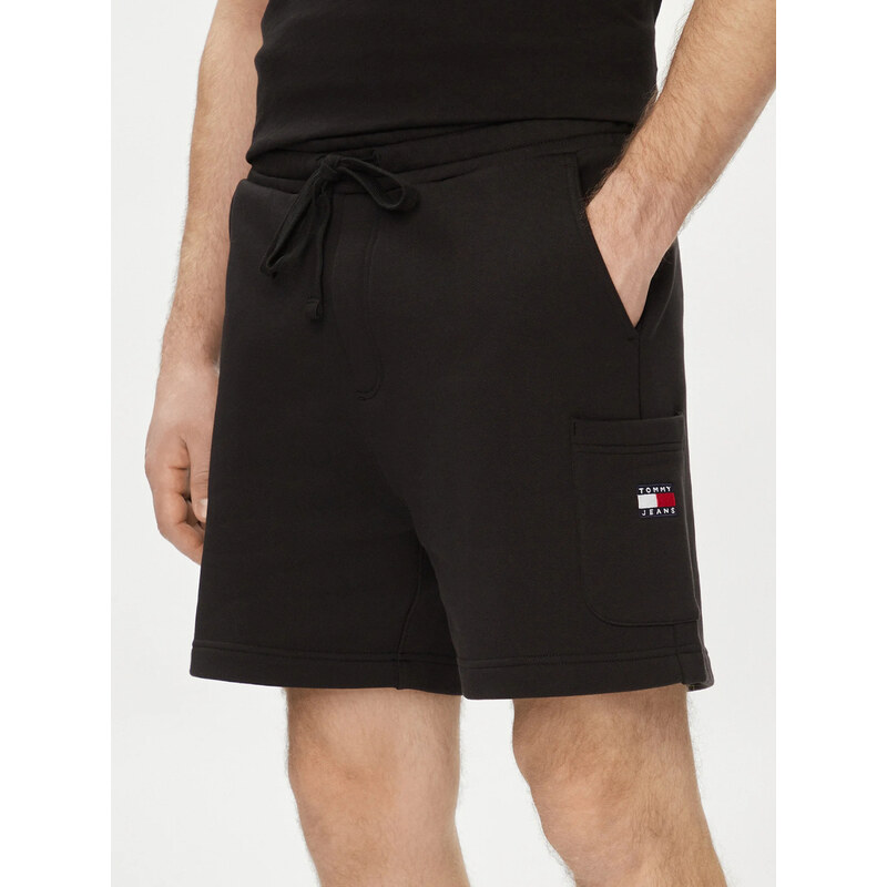 Tommy Jeans pánské černé šortky