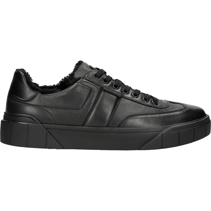 Wojas Elegantní Zimní Černé Pánské Sneakers Z Přírodní Kůže