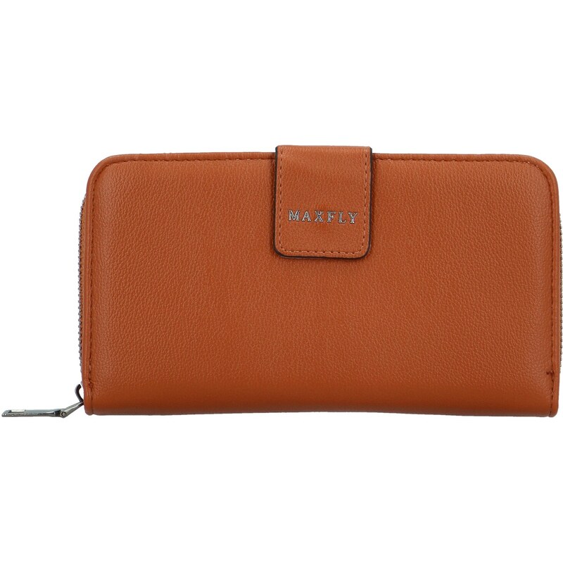 Trendy dámská koženková peněženka MaxFly Fabriz, camel
