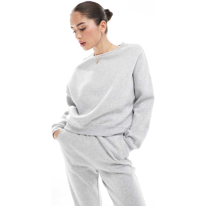 ONLY crew neck sweat co-ord in light grey melange