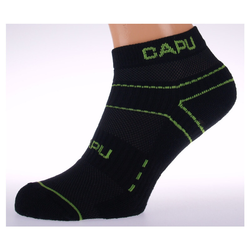 CAPU Ponožky Black-Green C001-03