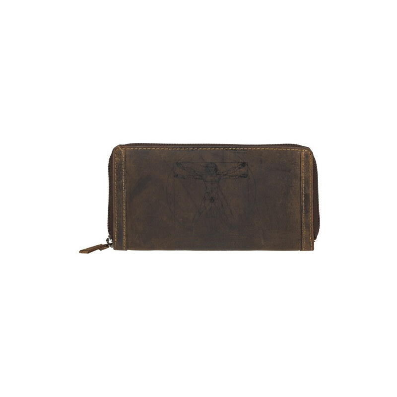 Lagen Dámská hnědá kožená peněženka Brown ADPW8