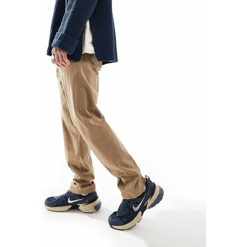 Jack & Jones front pleat tapered loose chino in beige-Neutral