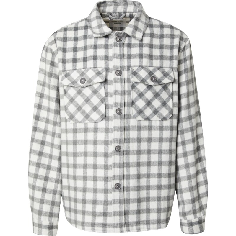 DAN FOX APPAREL Přechodná bunda Benjamin šedá / bílá