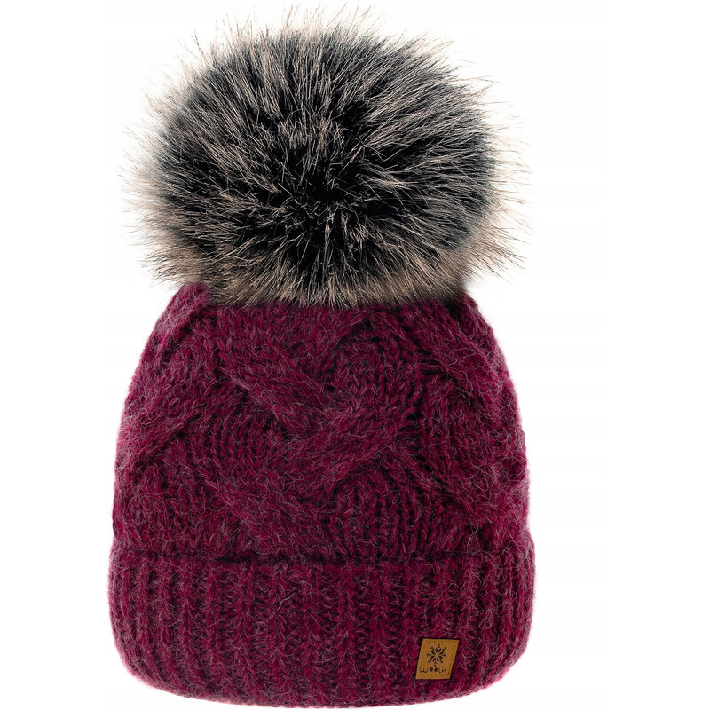 Fashionweek Dámská čepice vlněn s bambulí WOOL-VLNA