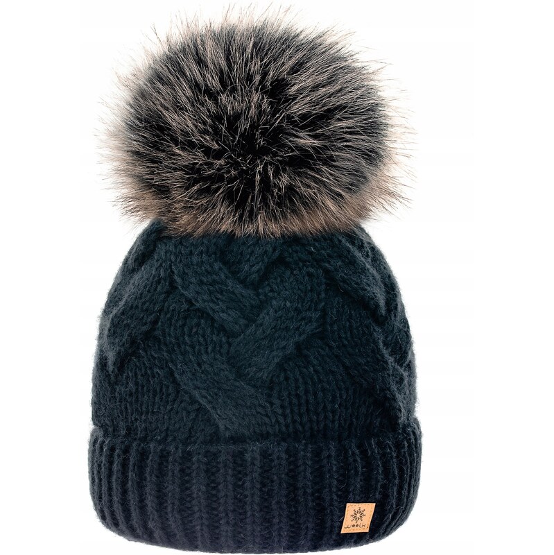 Fashionweek Dámská čepice vlněn s bambulí WOOL-VLNA