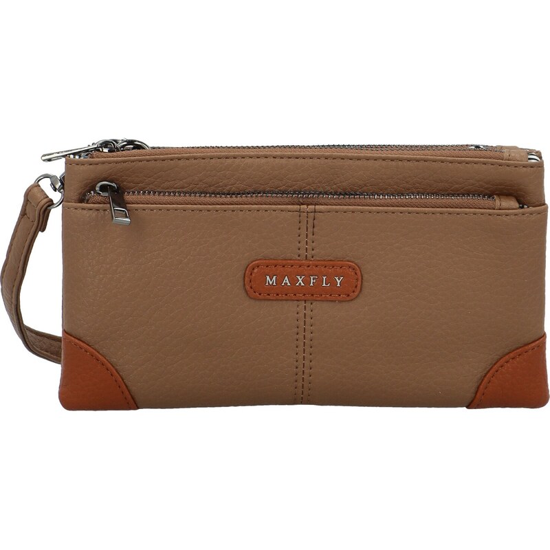 Stylová dámská koženková crossbody kabelka MaxFly Gimalli, tmavě