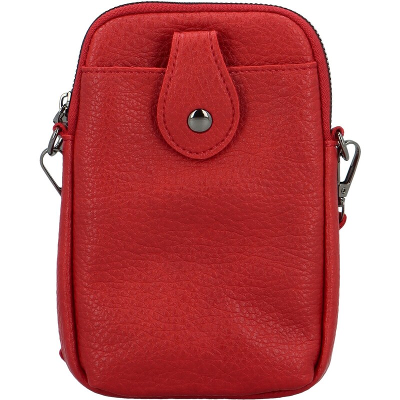 MaxFly Trendy dámská koženková crossbody kapsa Asirys, červená