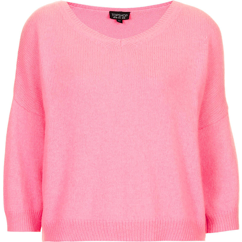 Topshop Super Fluffy V-neck Sweater