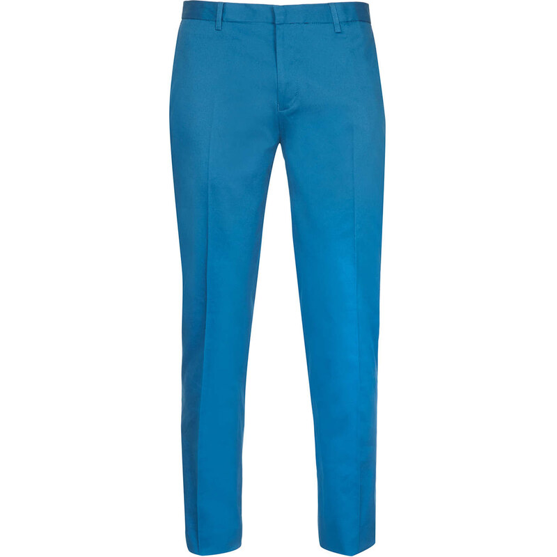 Topman Mens Blue Ultra Skinny Trousers