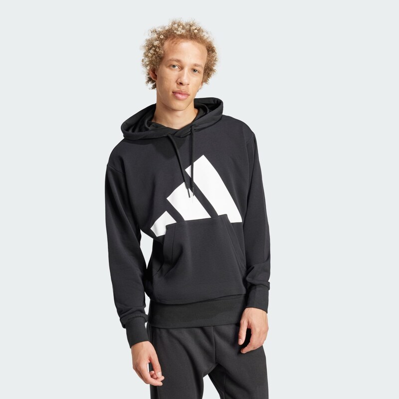 ADIDAS SPORTSWEAR Sportovní mikina 'Essentials' černá / bílá
