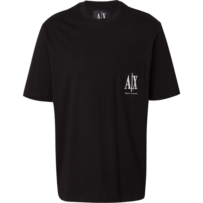 ARMANI EXCHANGE Tričko černá / bílá