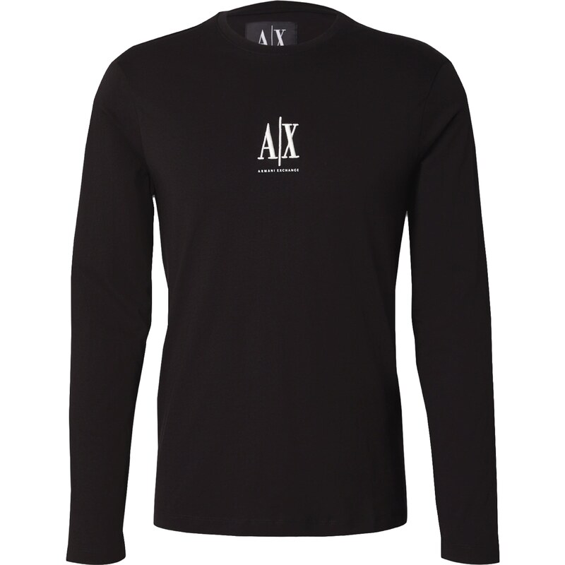 ARMANI EXCHANGE Tričko černá / bílá