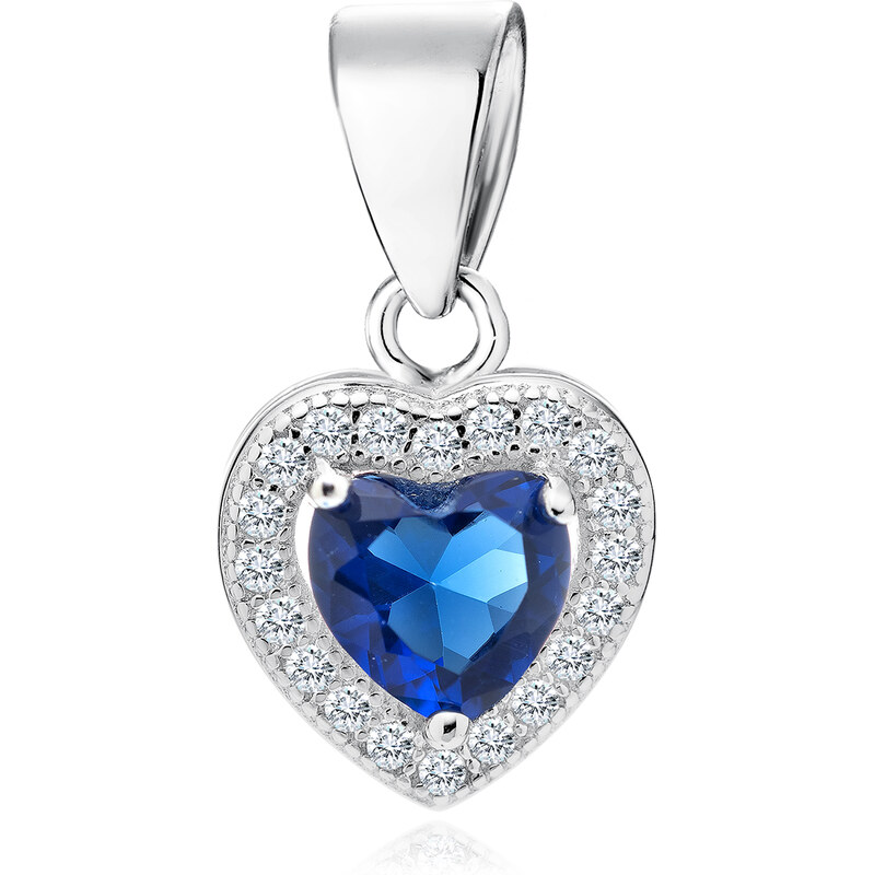 Olivie Stříbrný přívěsek SRDÍČKO SAPPHIRE 1769 31229389
