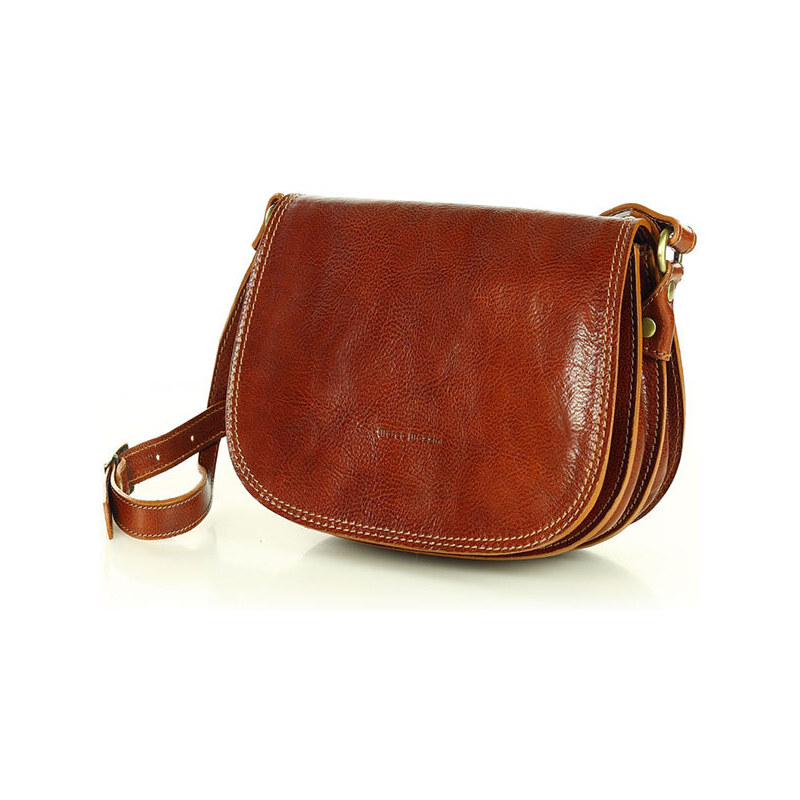 Marco Mazzini Kožená crossbody kabelka přes rameno Mazzini M12M7 camel 85925886