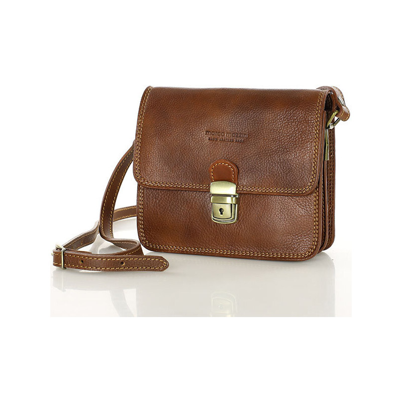 Kožená crossbody kabelka Marco Mazzini MM250 hnědá 106277129