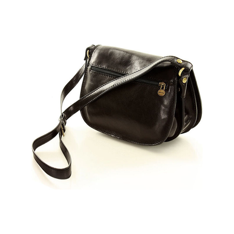 Marco Mazzini Kožená crossbody kabelka přes rameno Mazzini M12M7 černá 85925887