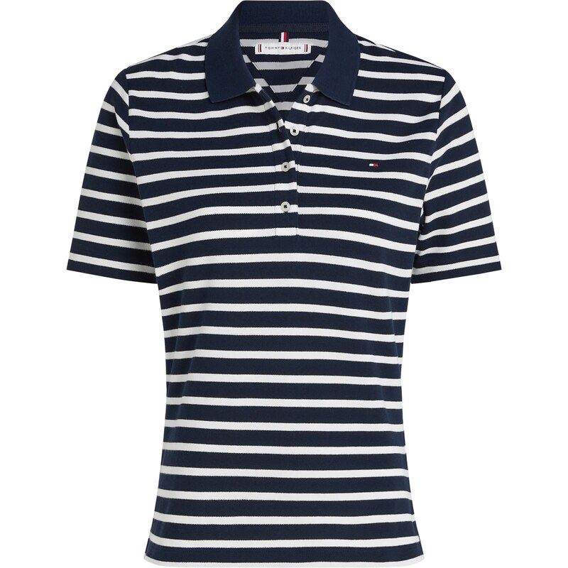 TOMMY HILFIGER Tričko 1985 marine modrá / bílá
