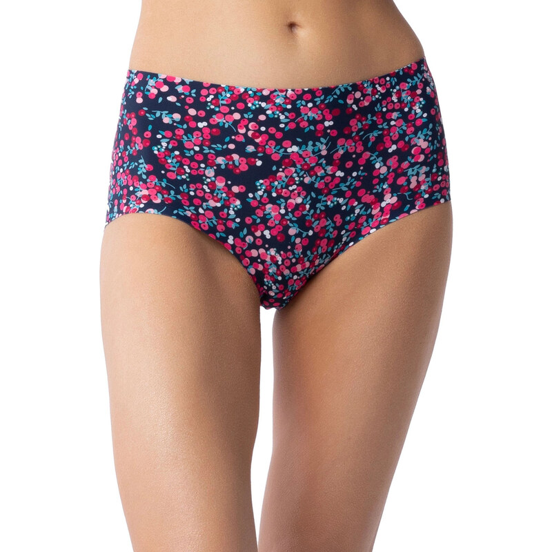 Dámské kalhotky Cranberries simple maxi tm. modré s růž. vzorem