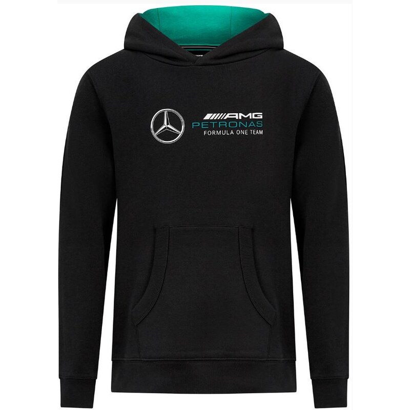 Dětská mikina Mercedes Jr Mapf1 FW Logo Hoody Sweatshirt Black