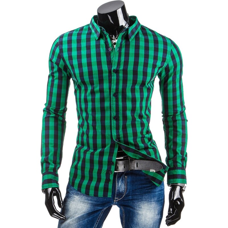 streetIN Pánská košile - zelená Velikost: 2XL