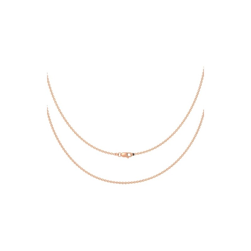 LUNICA Stříbrný řetízek ROLO ROSE GOLD 45cm