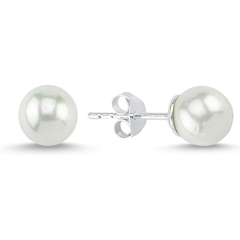 LUNICA Stříbrné puzetové náušnice PERLA 7mm 103483090