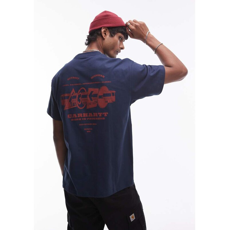 Carhartt WIP short sleeve runaway t-shirt in blue