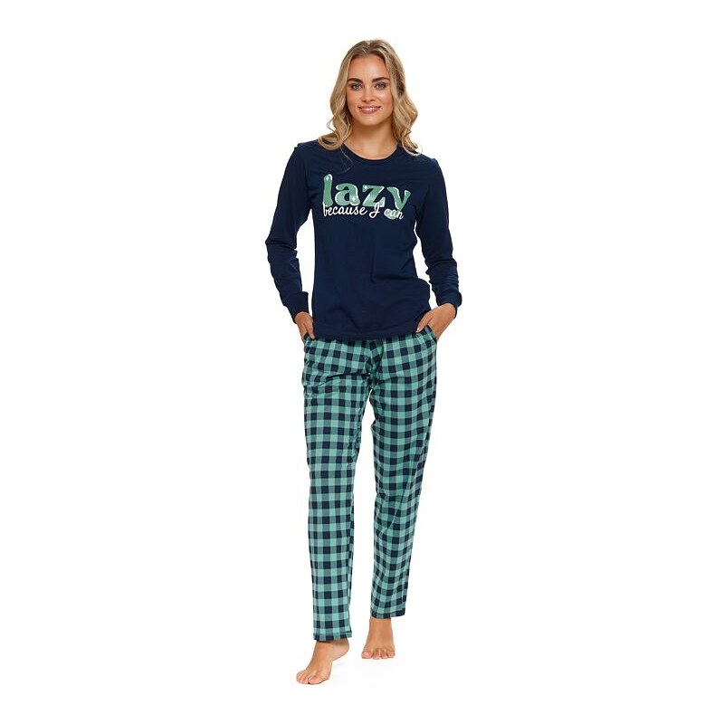 DN Nightwear Dámské pyžamo Lazy tmavě modré 100172543
