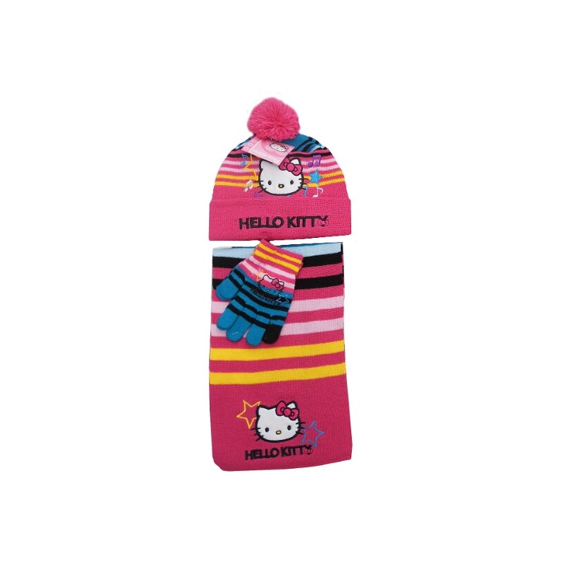 Dětská sada čepice + šála + rukavice HELLO KITTY 1 Velikost: 52