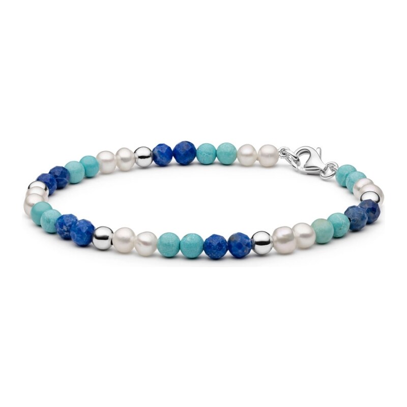Gaura Pearls Korálkový náramek Zoa - Lapis Lazuli, perla, howlit 103312004