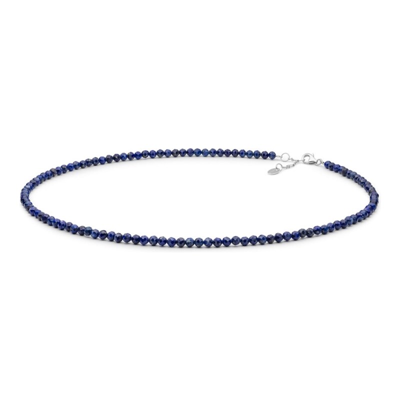 Gaura Pearls Korálkový náhrdelník Anais - Lapis Lazuli, stříbro 925 103244572