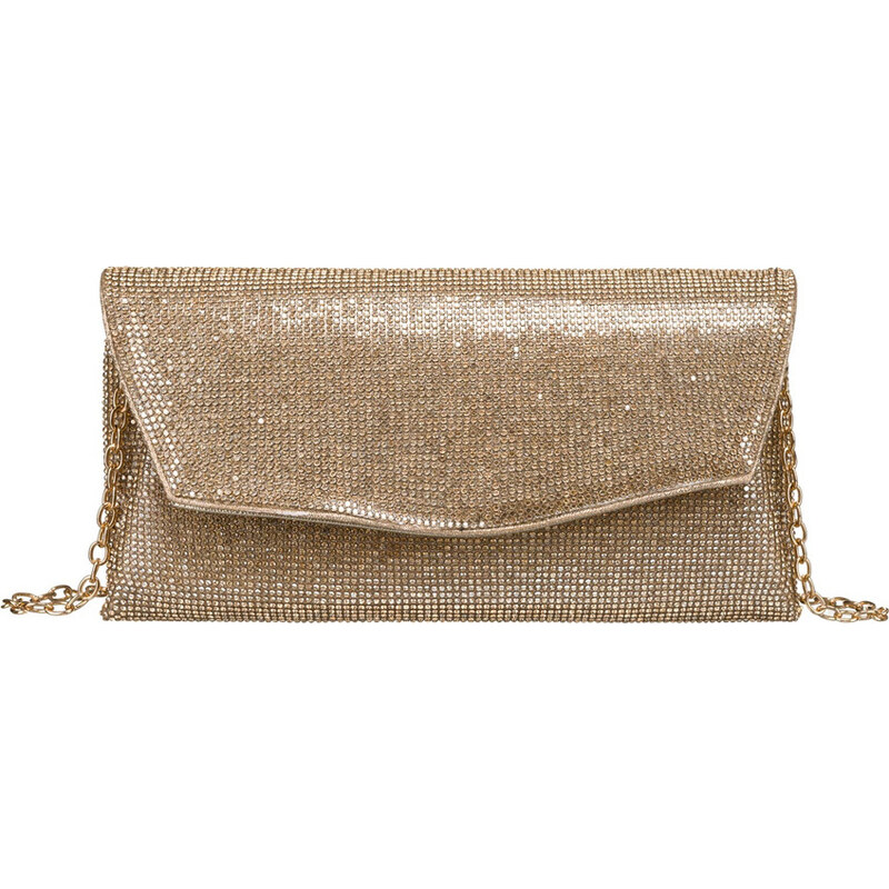 Peterson zlaté psaníčko s lesklými zirkony Zlatá