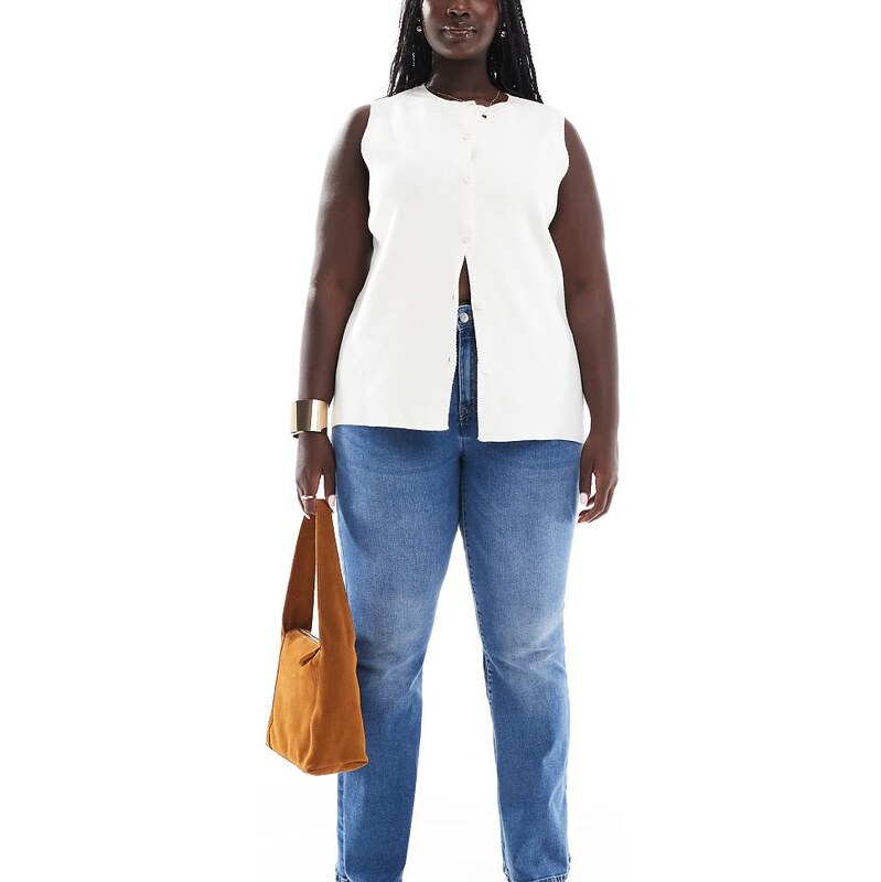 ONLY Curve flare jeans in mid blue - MBLUE