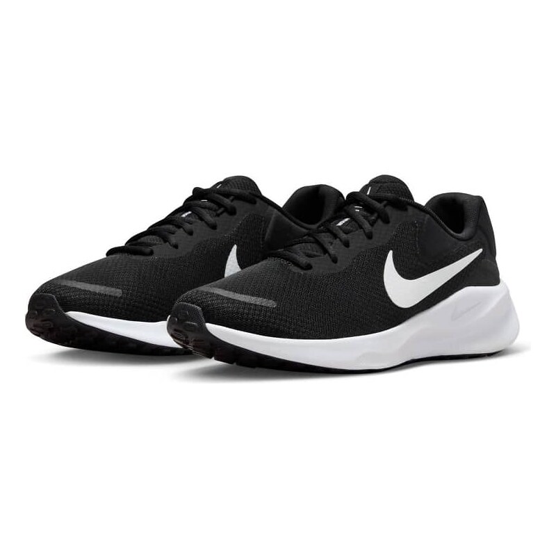 Nike Running Revolution 7 trainers in black and white - BLACK
