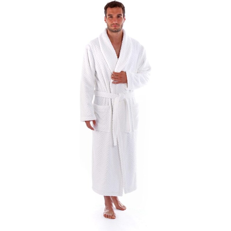 VESTIS Unisex dlouhý župan se šálovým límcem ATHENA bílá