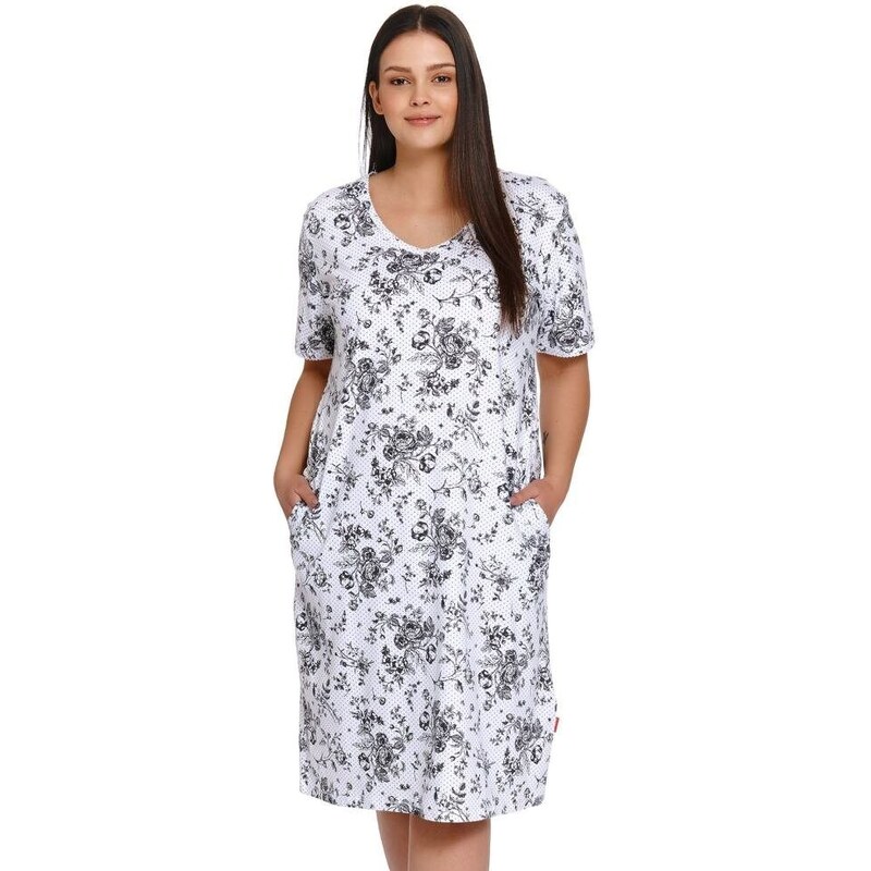 DN Nightwear Dámská noční košile Gwen bílá 103498415