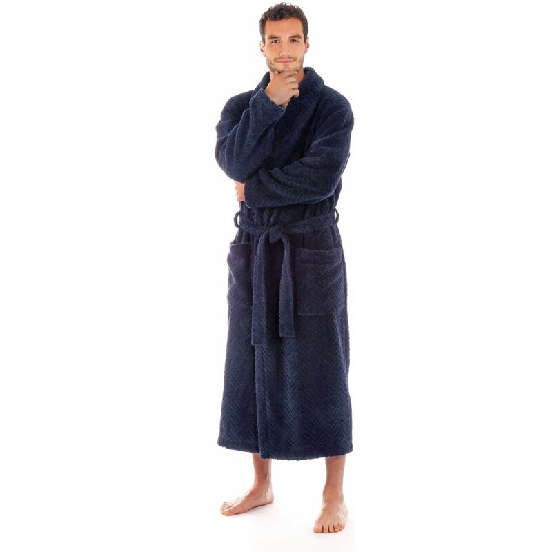 VESTIS Unisex župan se šálovým límcem Athena tmavě modrá