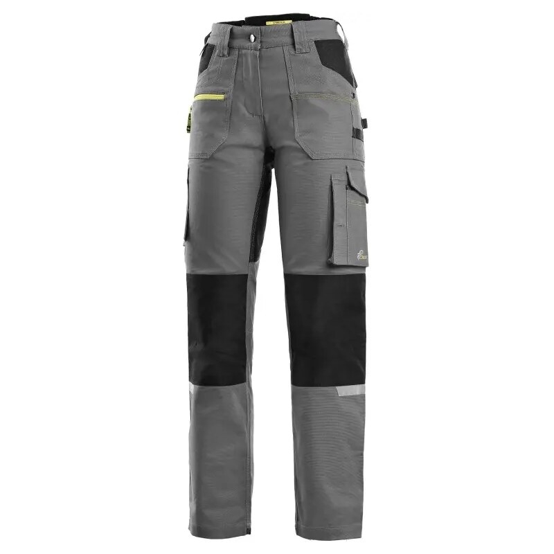CANIS CXS STRETCH dámské kalhoty šedá/černá 102872039