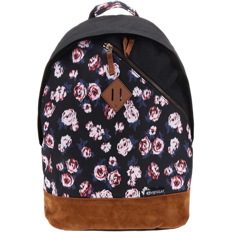 Hnědo-černý dámský batoh s potiskem růží Rip Curl Roses Dome